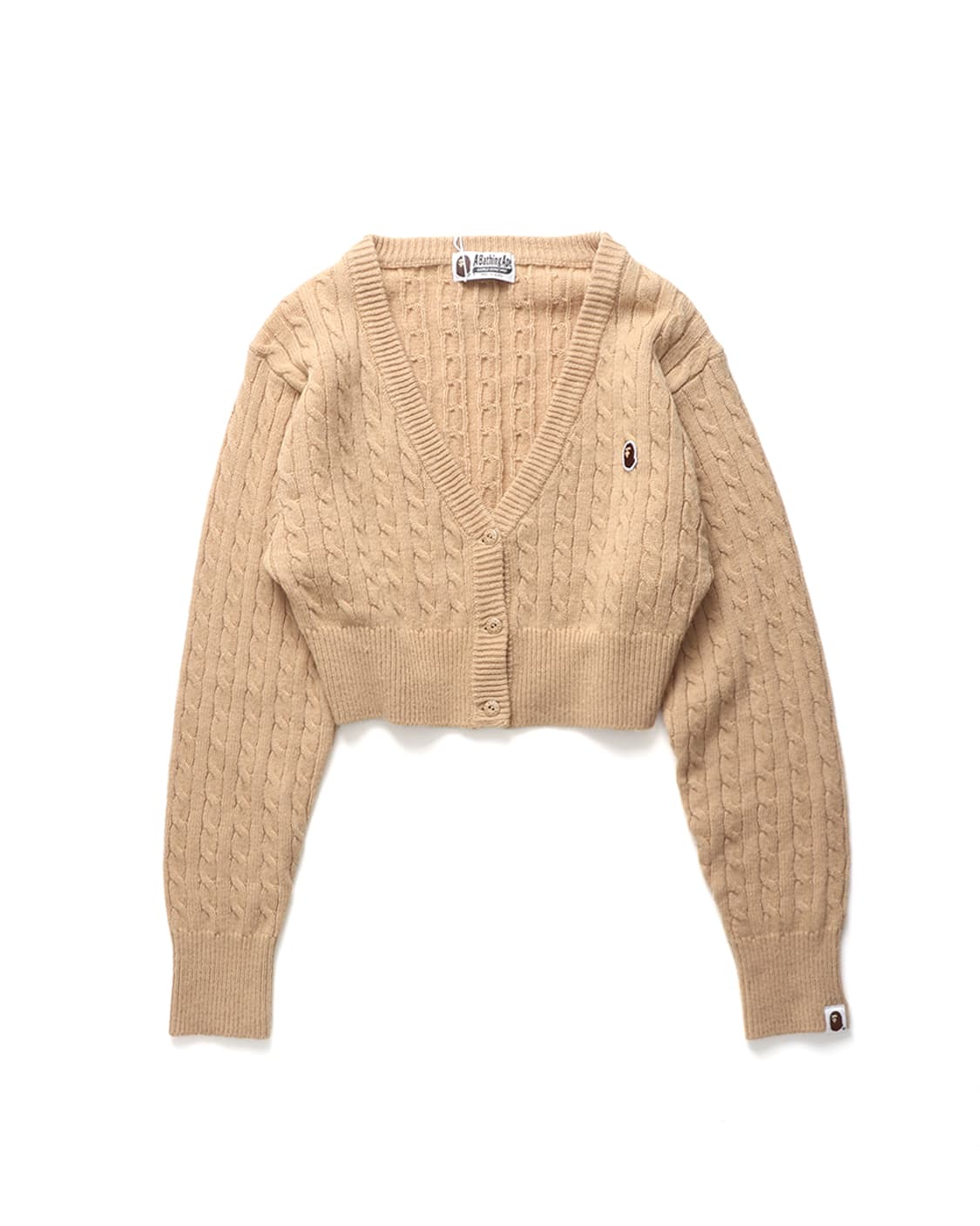 베이프 A BATHING APE Cable Cropped Cardigan 상품이미지1
