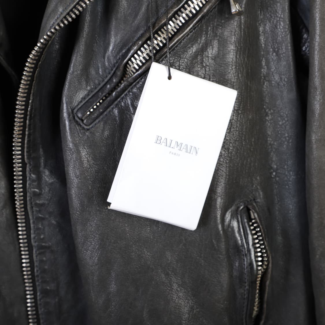 46 / Balmain 발망 패치 램스킨 가죽 자켓 상품이미지9