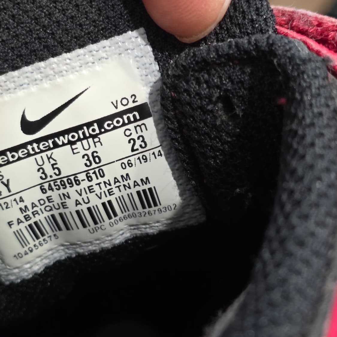 1q-20:나이키 코트 트랜즈션 미드 키즈 레드 블랙 (230mm) 상품이미지9