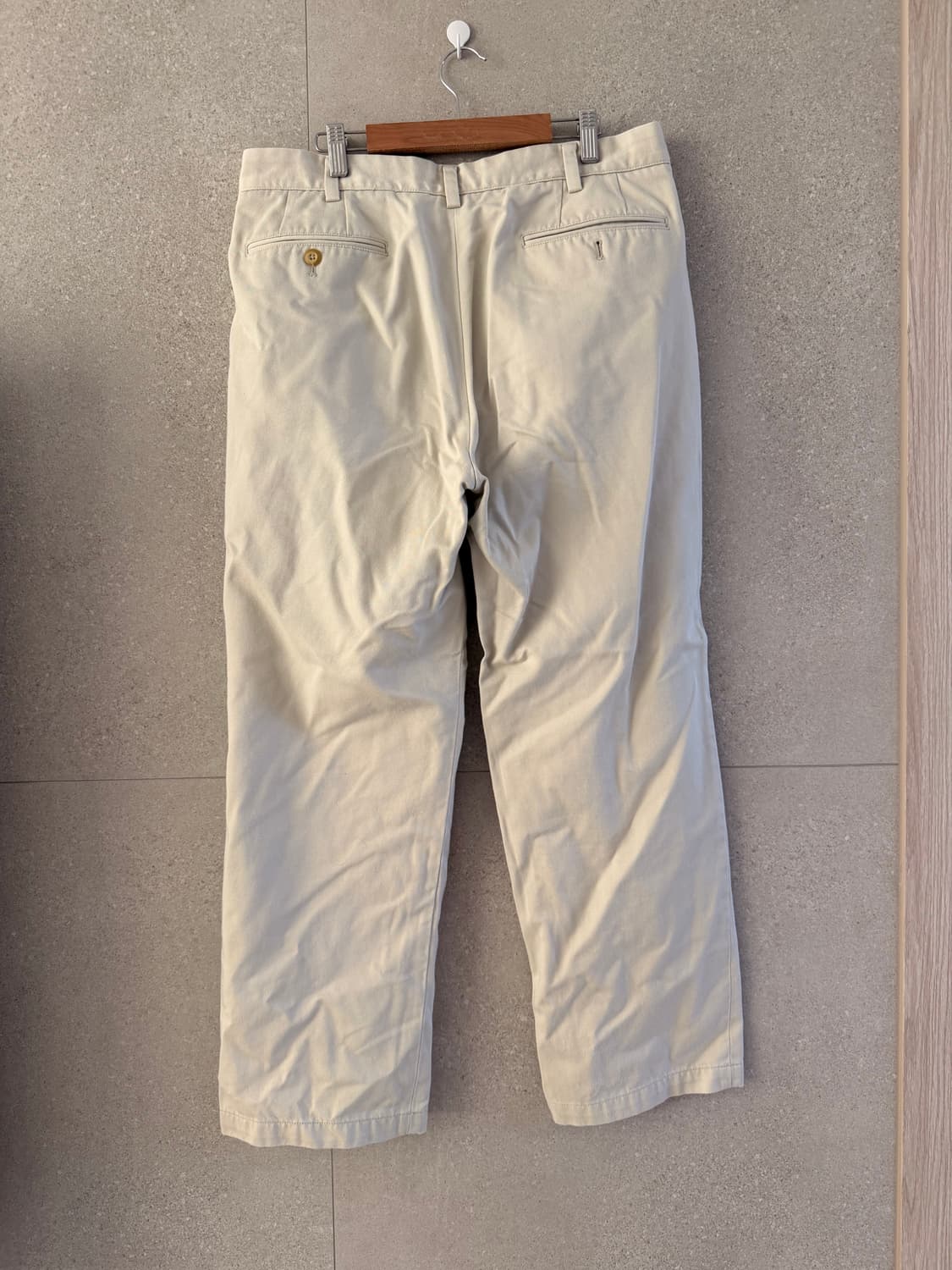 남자 슬랙스 가을겨울 슬랙스 투턱 아이보리 상품이미지3