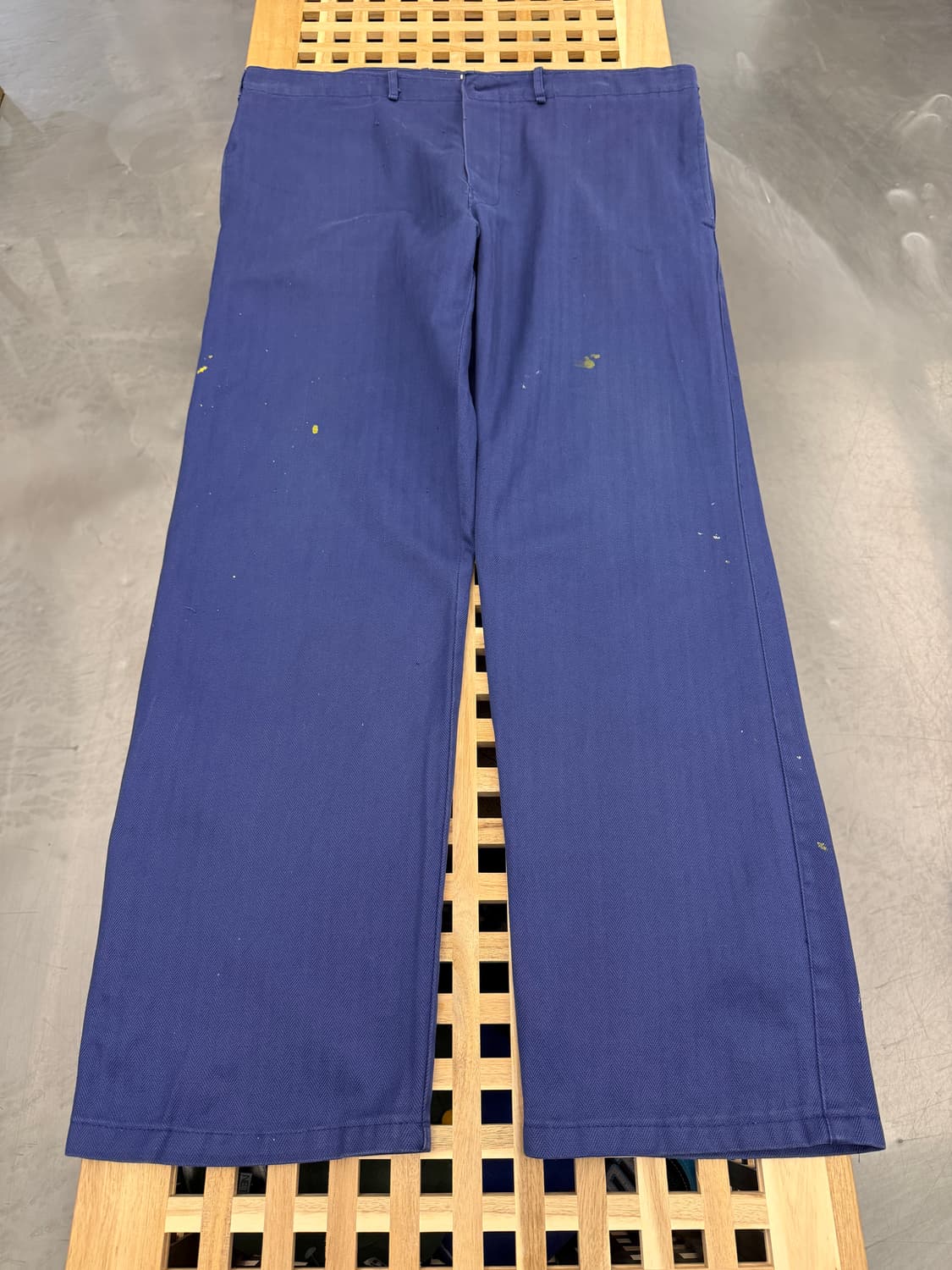 70s DISTRESSED FRENCH HBT 헤링본트윌 프렌치워크팬츠 상품이미지1