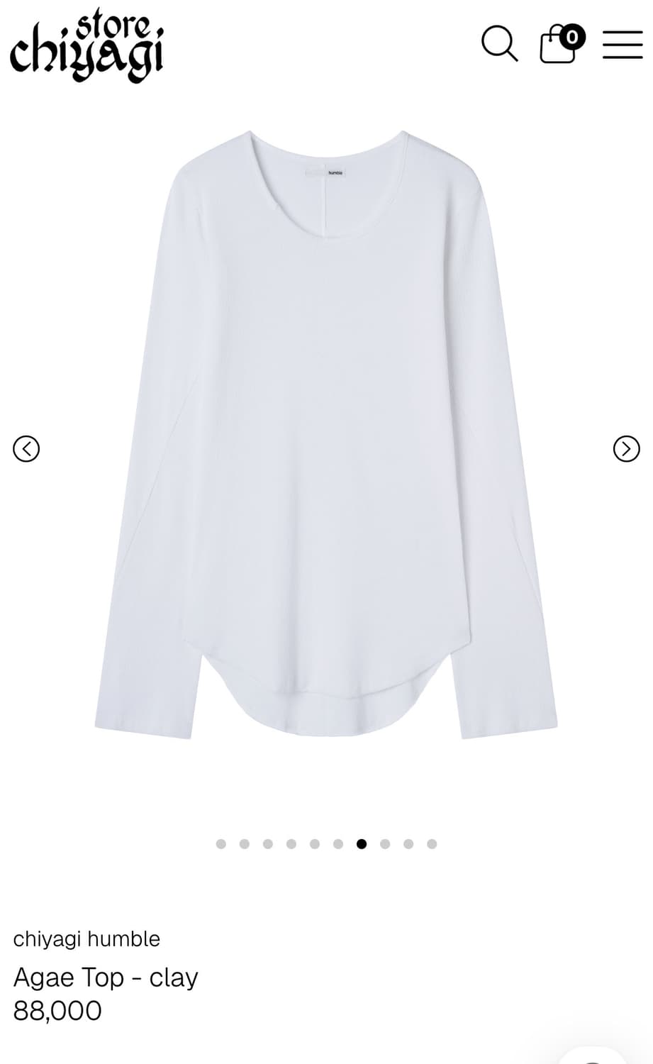 Chiyagi white agae top - clay 상품이미지2
