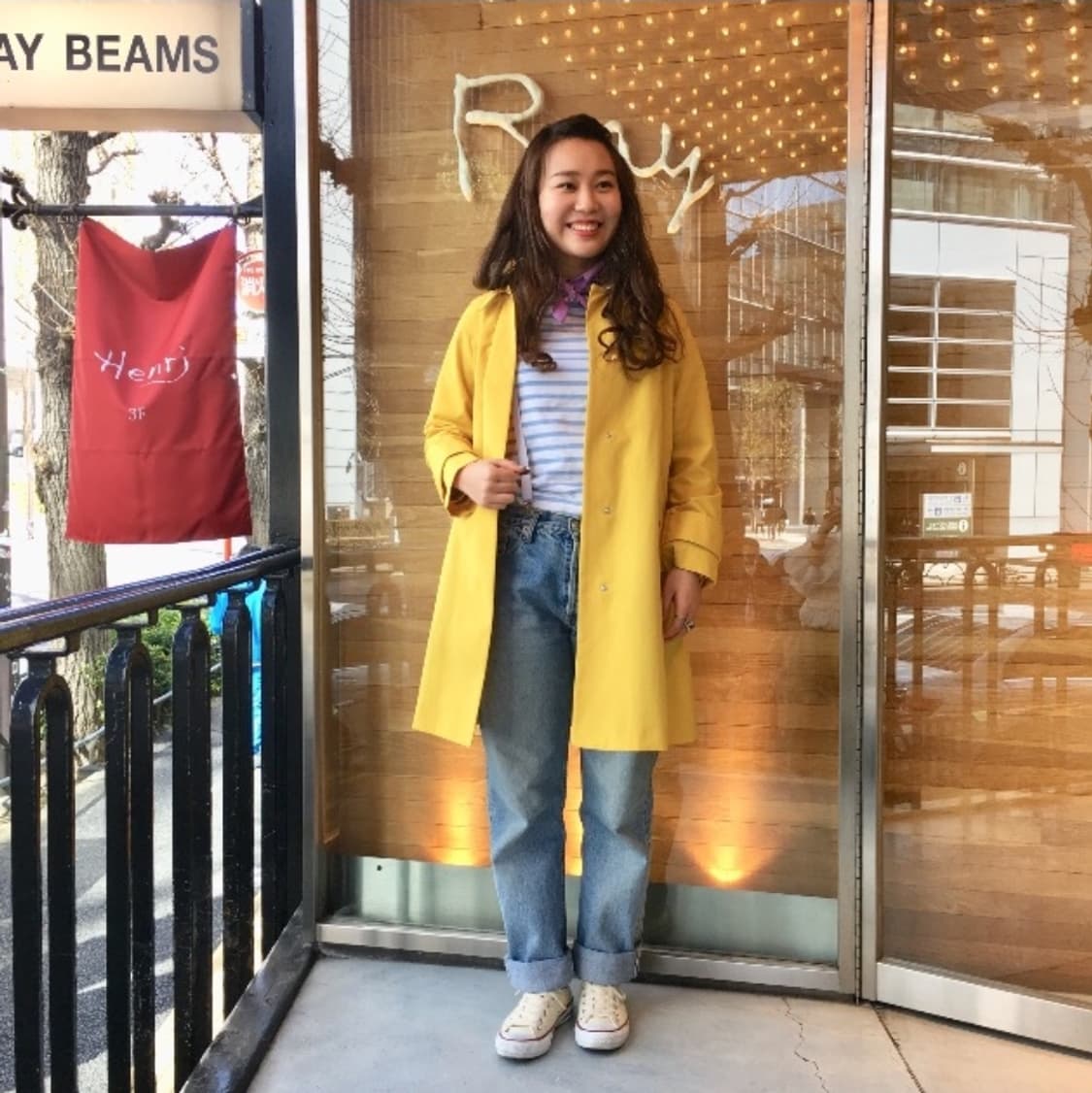 레이빔즈 후드 스탠카라 코트 상품이미지1