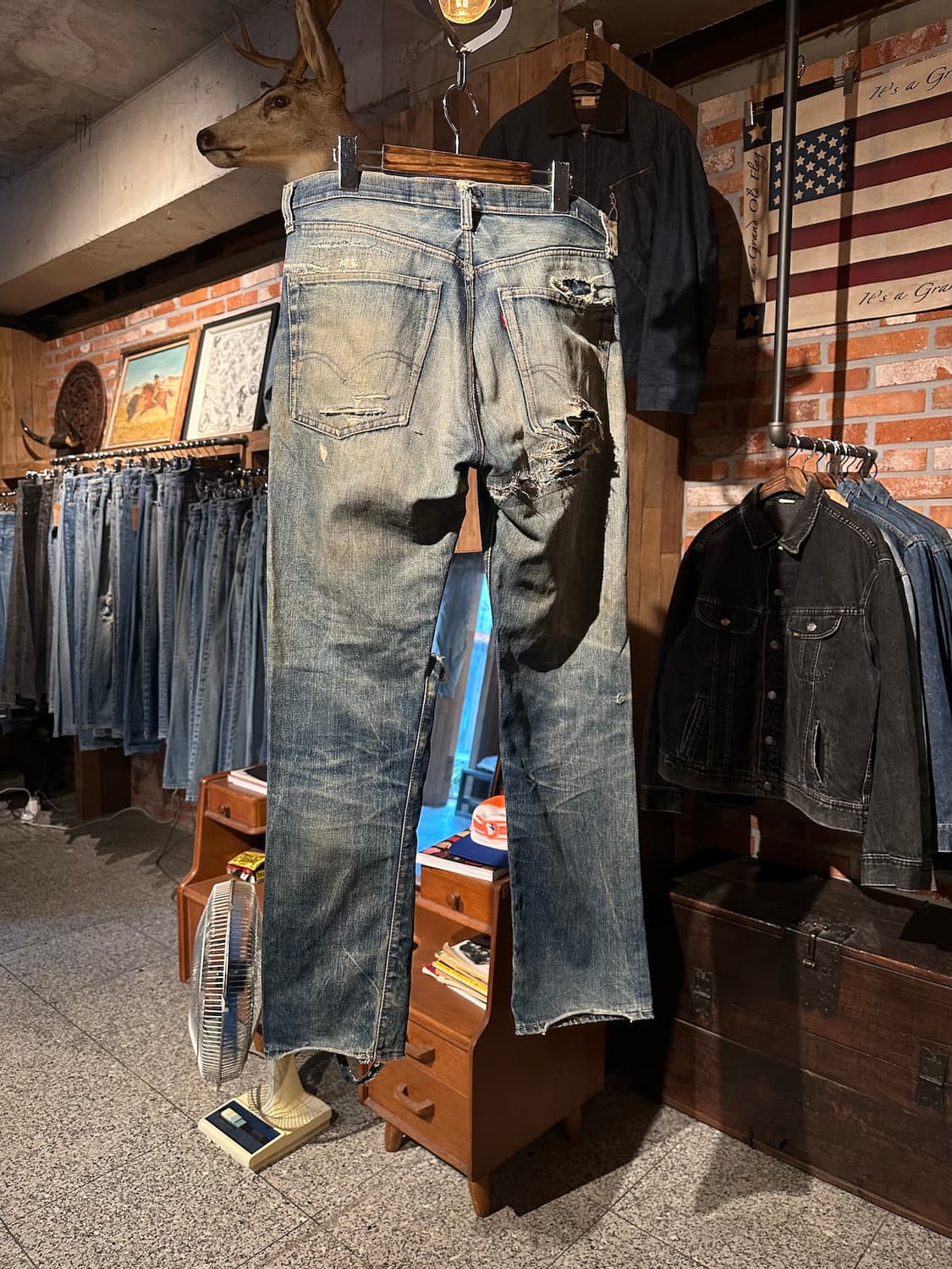60s USA Vintage Levis 505 Big E Denim 상품이미지4