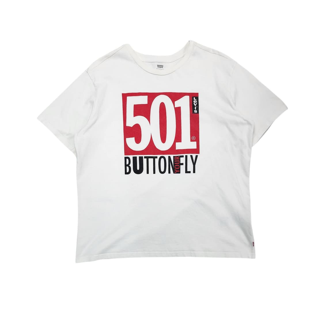 XL Levi's 501 버튼 플라이 그래픽 반팔 티셔츠 상품이미지1