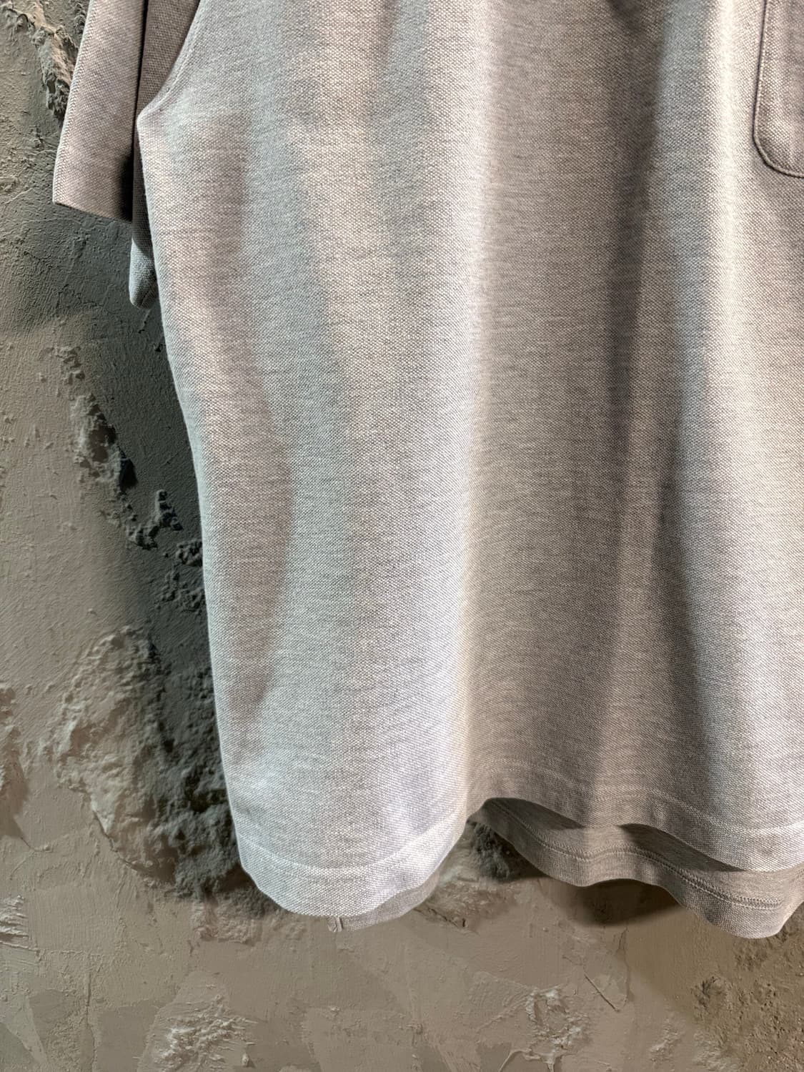 MA 버버리 BURBERRY 포켓 자수 로고 반팔 폴로 셔츠 그레이 상품이미지3