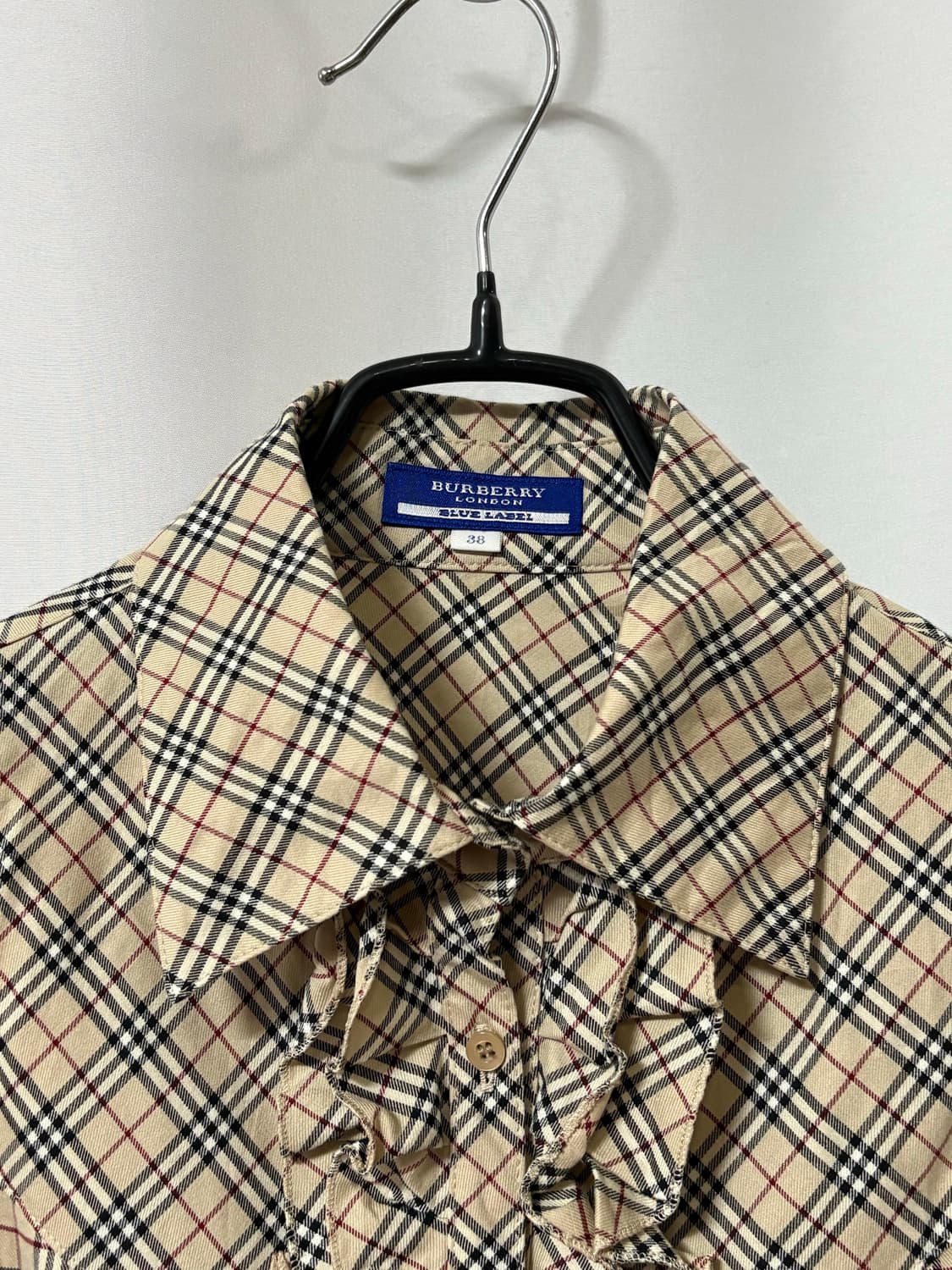 Burberry Blue Label 노바체크 러플 블라우스 상품이미지4