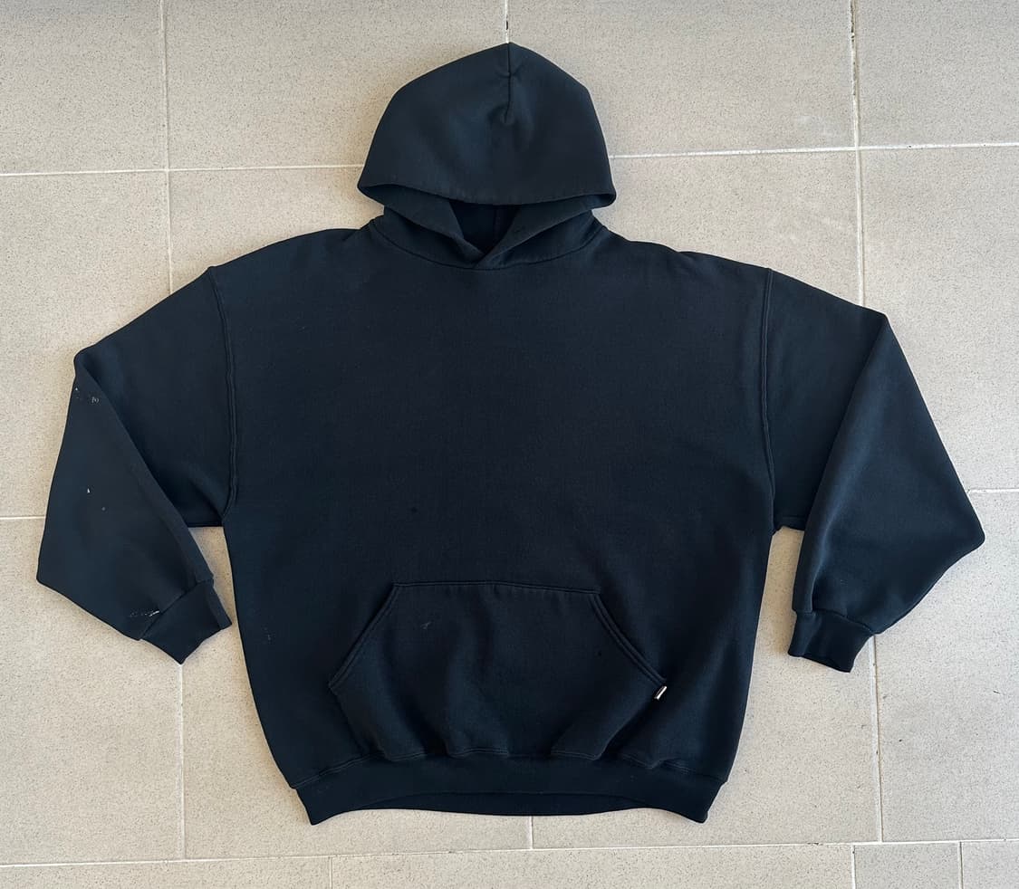 00s 빈티지 러셀 후드 블랙 XL 디스트레스드 상품이미지1