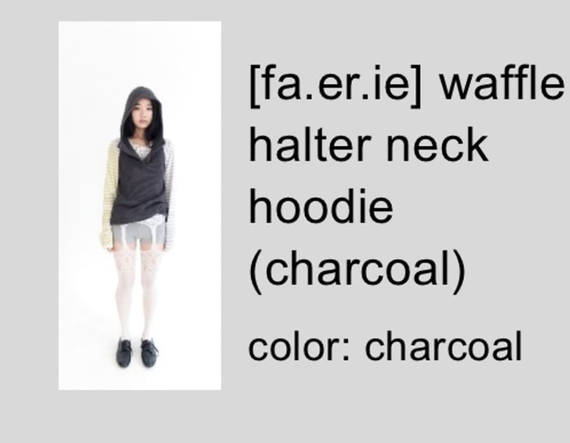 Faerie waffle halter neck charcoal 상품이미지1