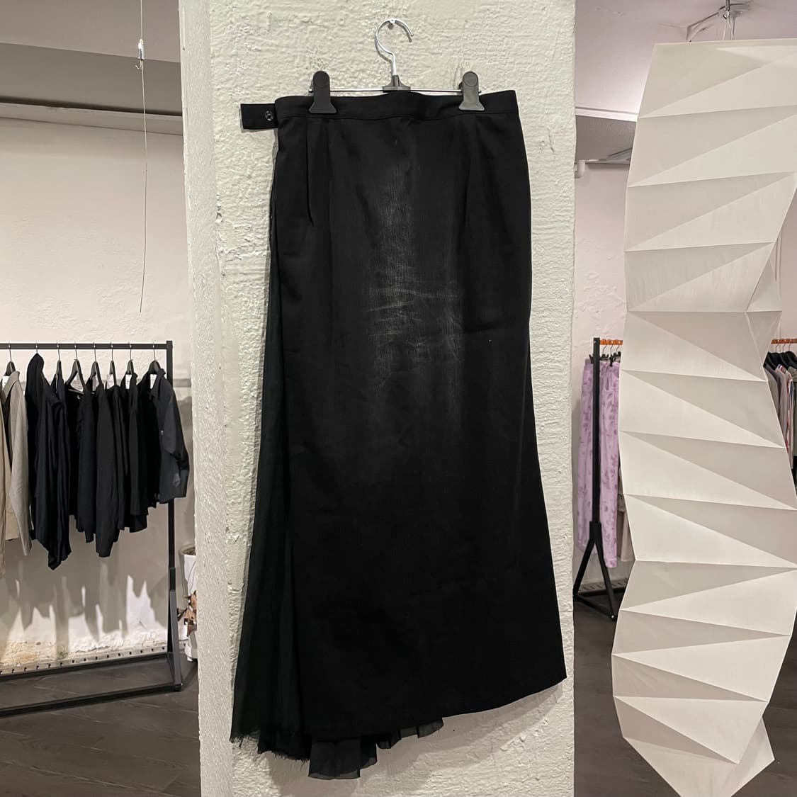 요지야마모토 레이스 레이어드 데님 스커트 상품이미지3