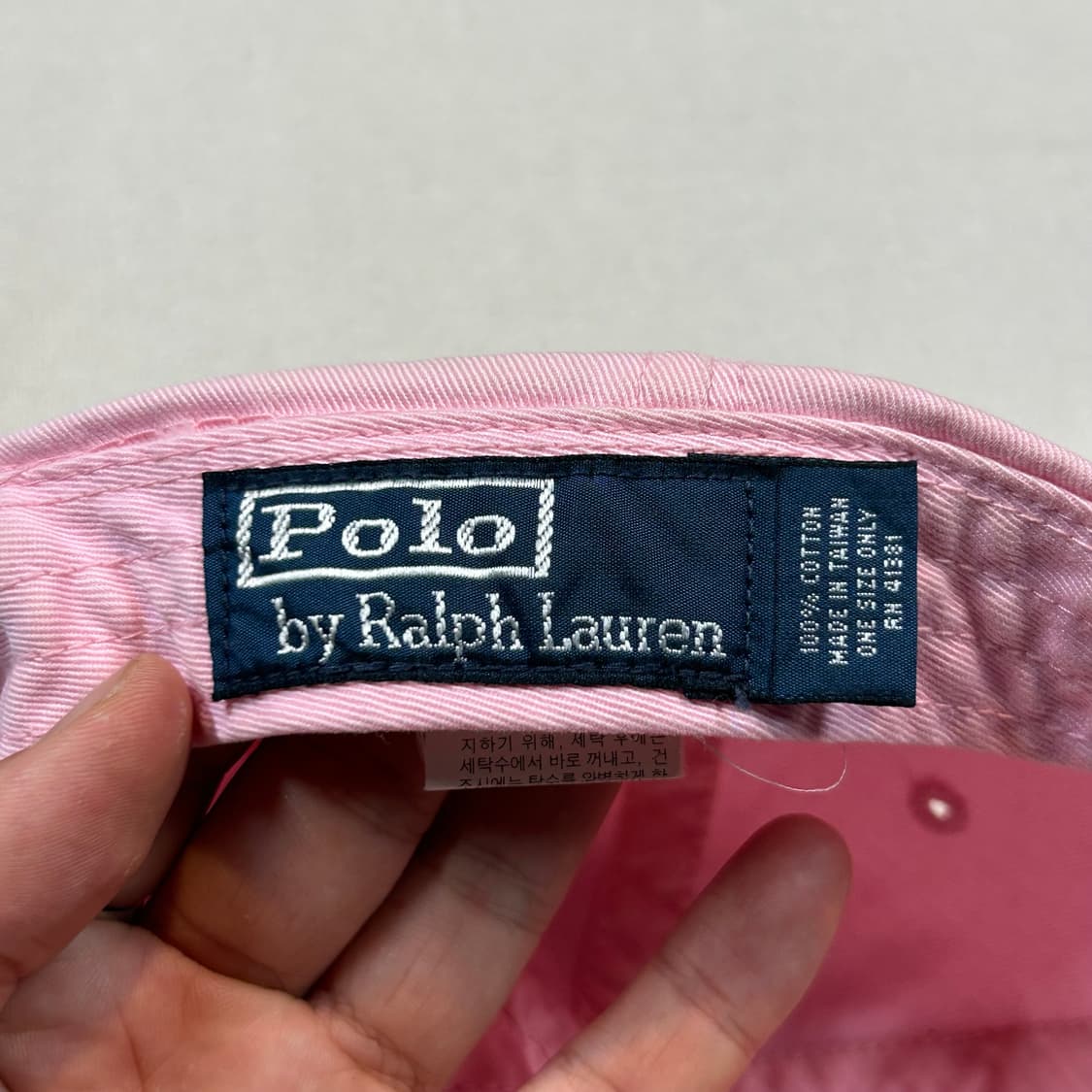 폴로 랄프로렌 핑크 볼캡 모자 가죽스트랩 정품 상품이미지8