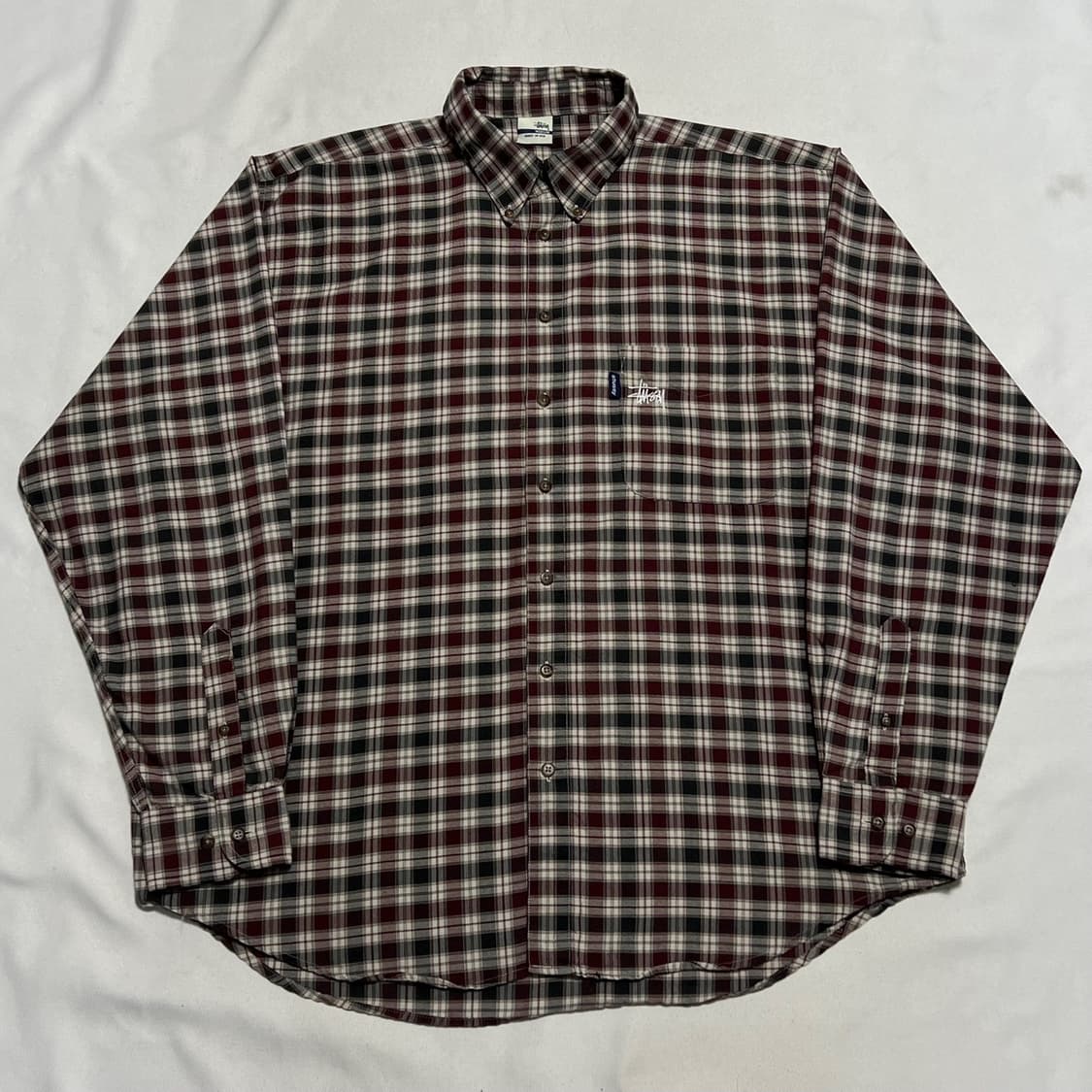 M 스투시 원포켓 스몰노바체크 셔츠 상품이미지2