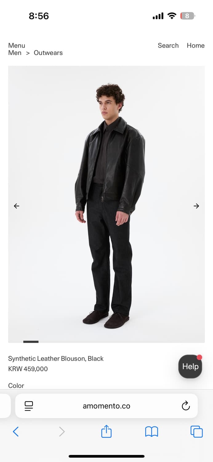 아모멘토 비건 레더 자켓 s 상품이미지3