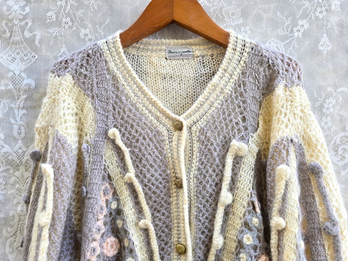 빈티지 모헤어 니트 가디건 상품이미지2