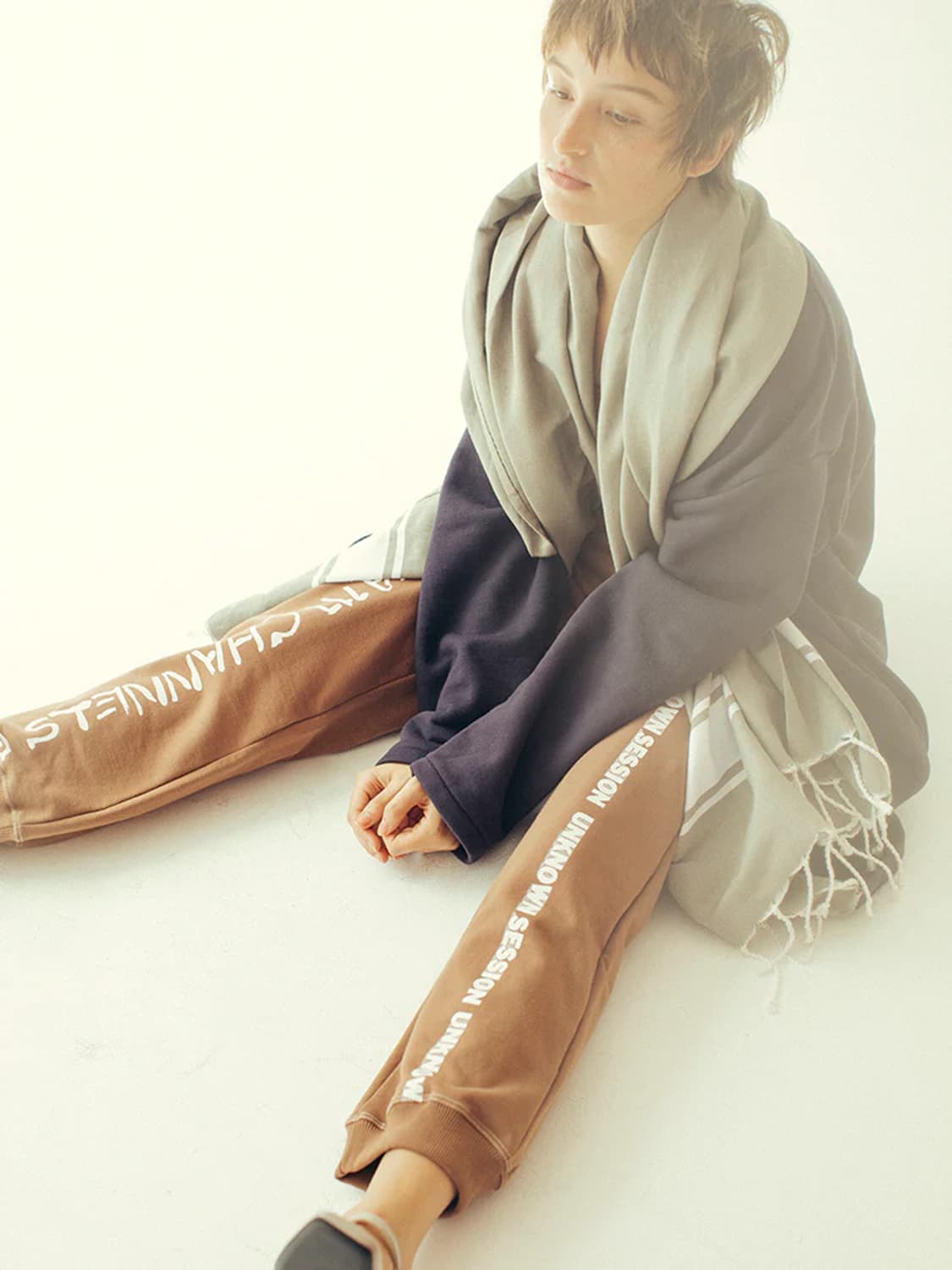 L) bless 블레스 코튼 숄 코트 상품이미지9