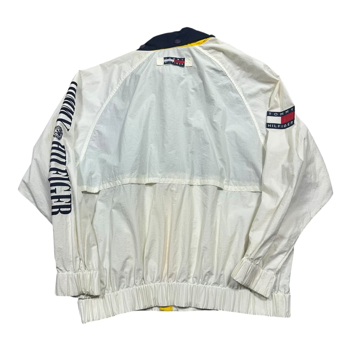 ✨ (바배) 타미 힐피거 00s 스펠아웃 화이트 히든후드 올드스쿨 바람막 상품이미지2