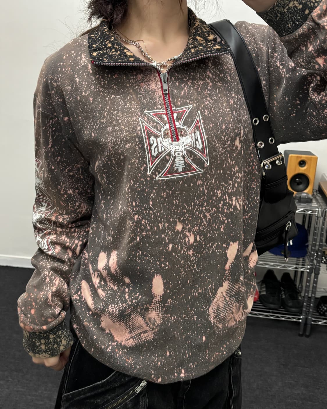 West Coast Choppers 블리치드 쿼터집 맨투맨 상품이미지3