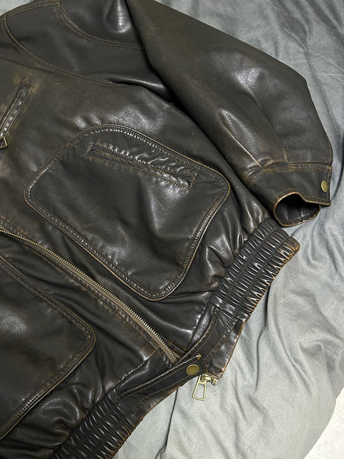 콰스 위세임랩 레더자켓 상품이미지5