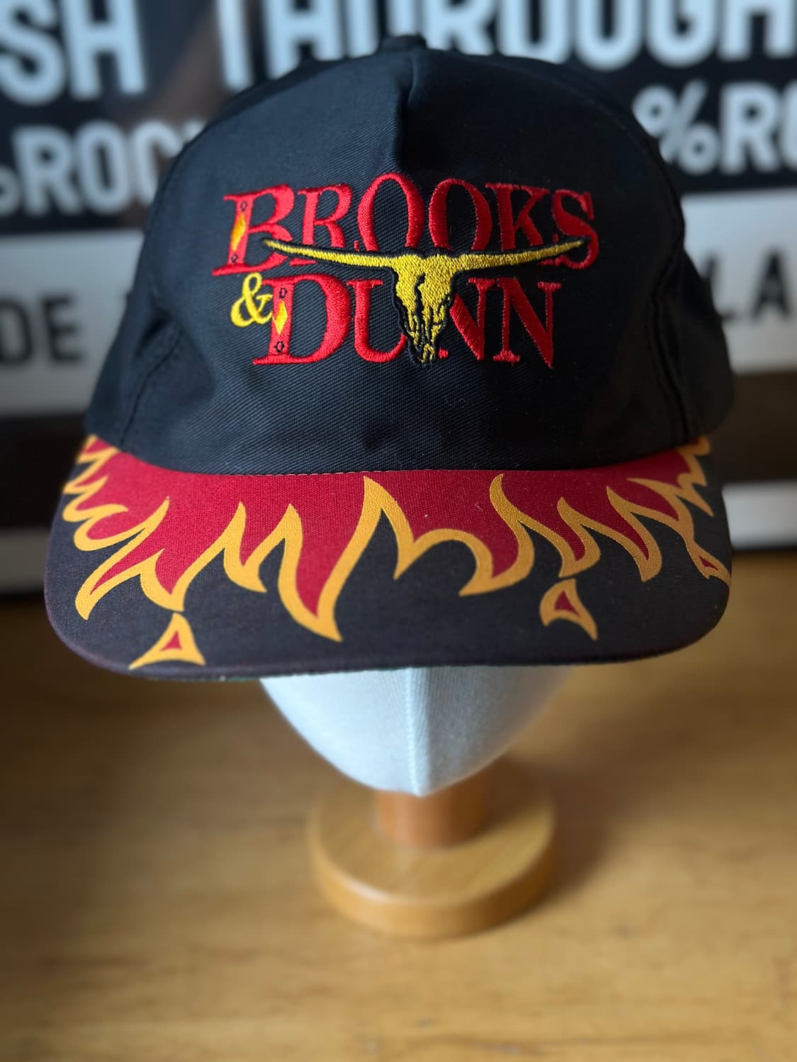 90s Brooks dunn 빈티지 투어 플레임 모자 상품이미지1
