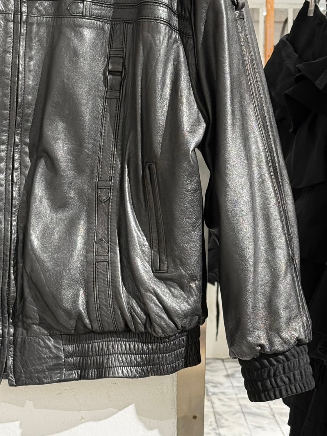 빈티지 리버시블 밍크 레더 봄버 자켓 상품이미지6