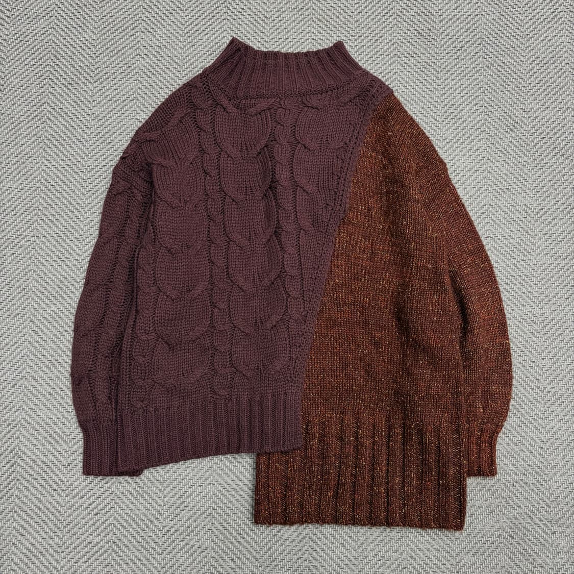 마우지 레이어드 니트 v1595 상품이미지1