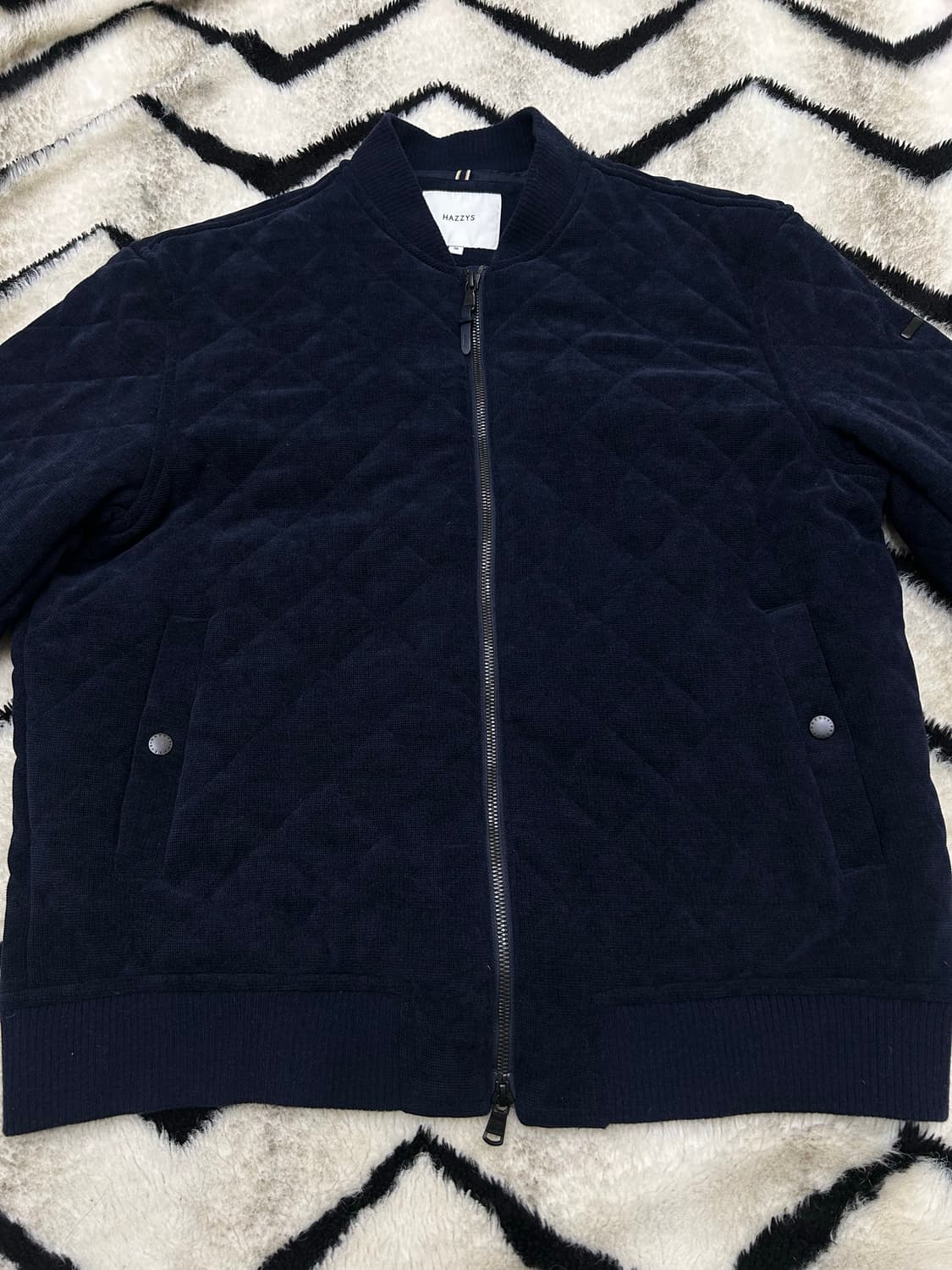 [2XL]헤지스 2Way 퀄팅 블루종 자켓/네이비 상품이미지4