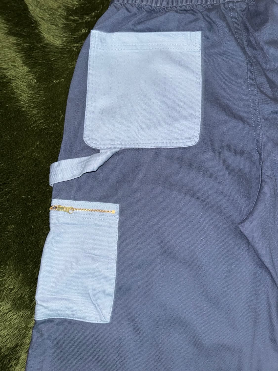 [S,L] 푸마 x 루드 루이지 릴렉스 핏 헤비 코튼 더블니 팬츠 블루 상품이미지9