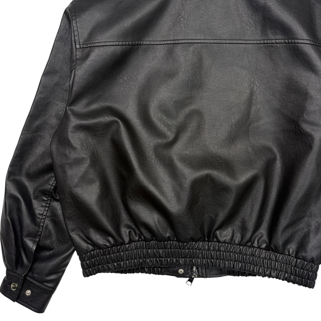 빈티지 블랙 워싱 스티치 레더 자켓 M 상품이미지6