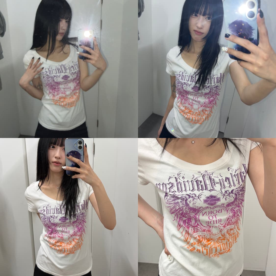 할리데이비슨 프린팅 반팔티 상품이미지3