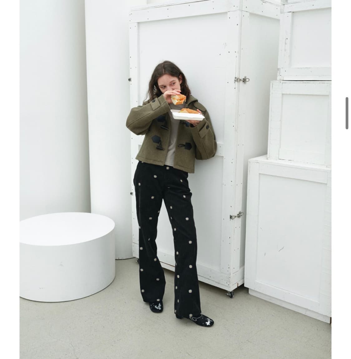 엔조블루스 코듀로이 데이지 부츠컷 팬츠 S 상품이미지3