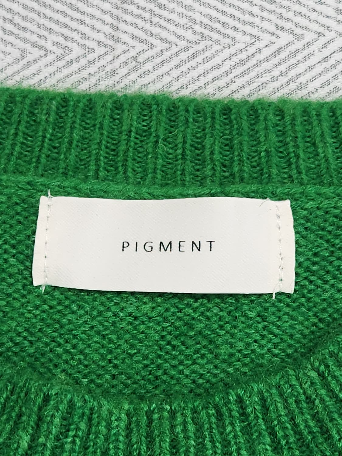 [F] 피그먼트 꽈배기 크롭 니트 여성 프리사이즈 상품이미지5