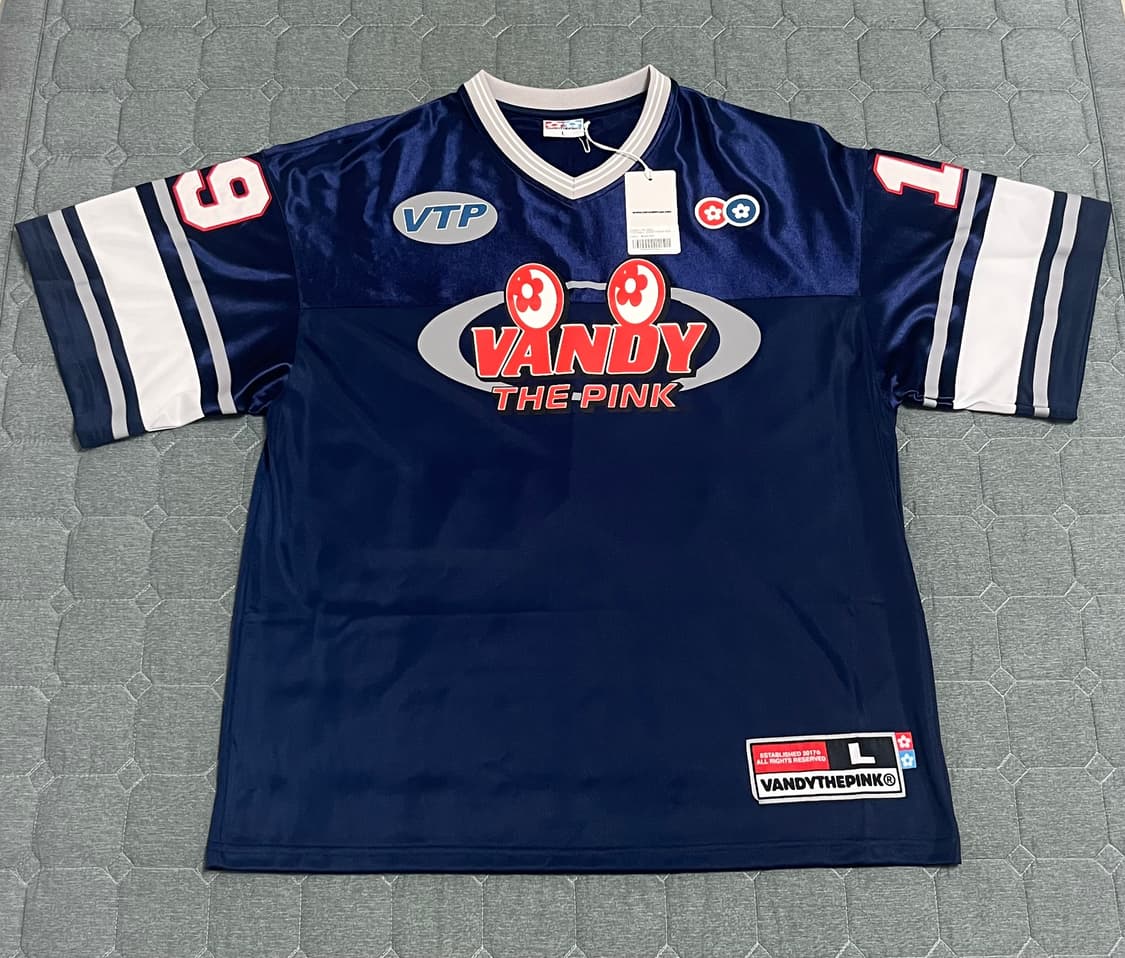 새상품 FOOTBALL JERSEY NAVY L 상품이미지1
