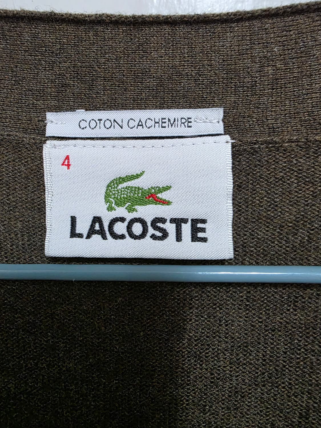 라코스테 남성용 코튼 캐시미어 혼방 가디건 100 상품이미지2