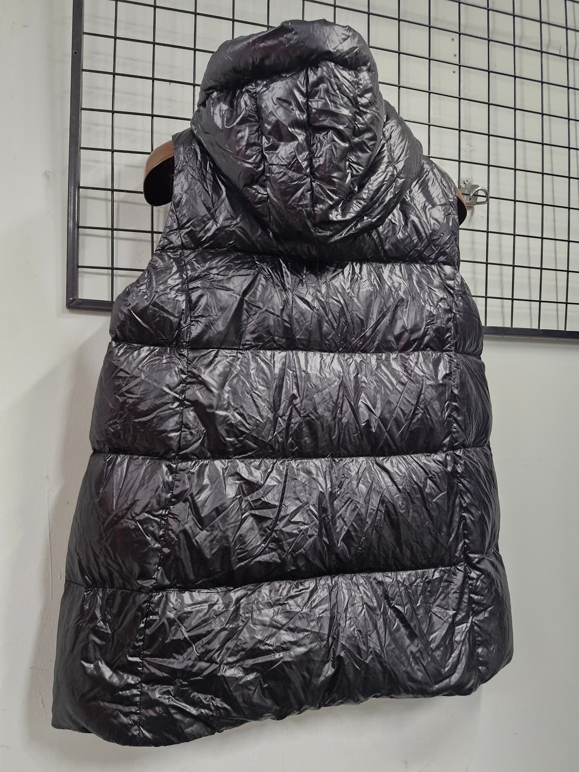 95-100L/66-77 ADD 유광 후드 다운 조끼 패딩. 상품이미지6