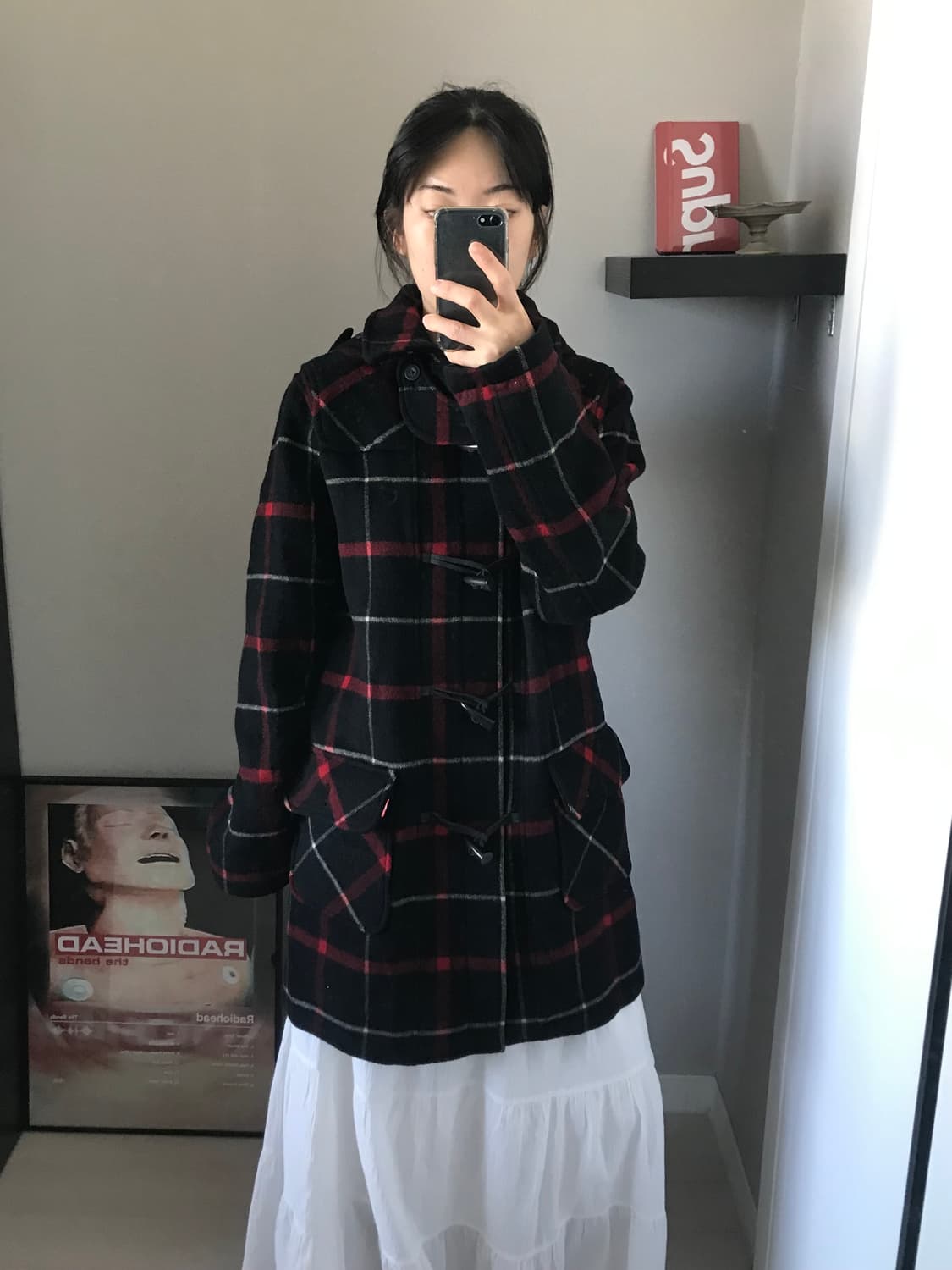 리바이스 레드 탭 체크 떡볶이 코트 상품이미지4