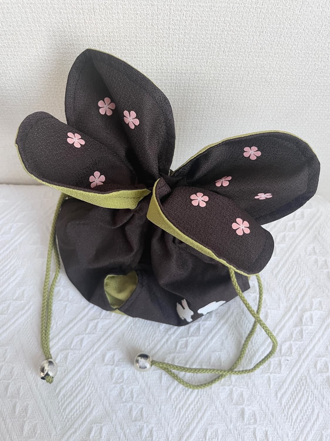 토끼 형태의 브라운 멀티 파우치 상품이미지4