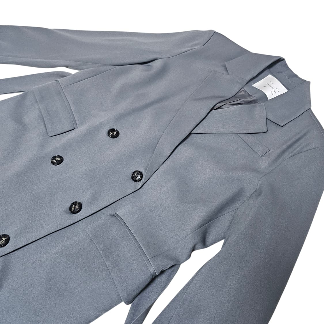 새상품) 오버핏 롱 트렌치코트 그레이 상품이미지6