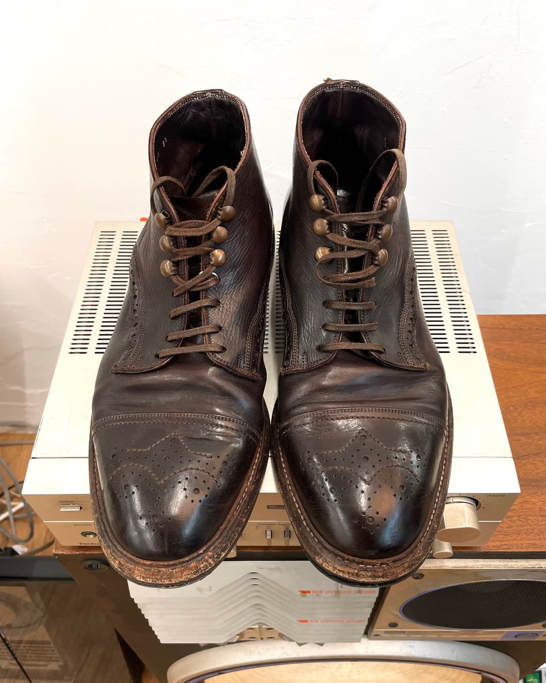 [275] 돌채앤가바나 브라운 레더 부츠 상품이미지1