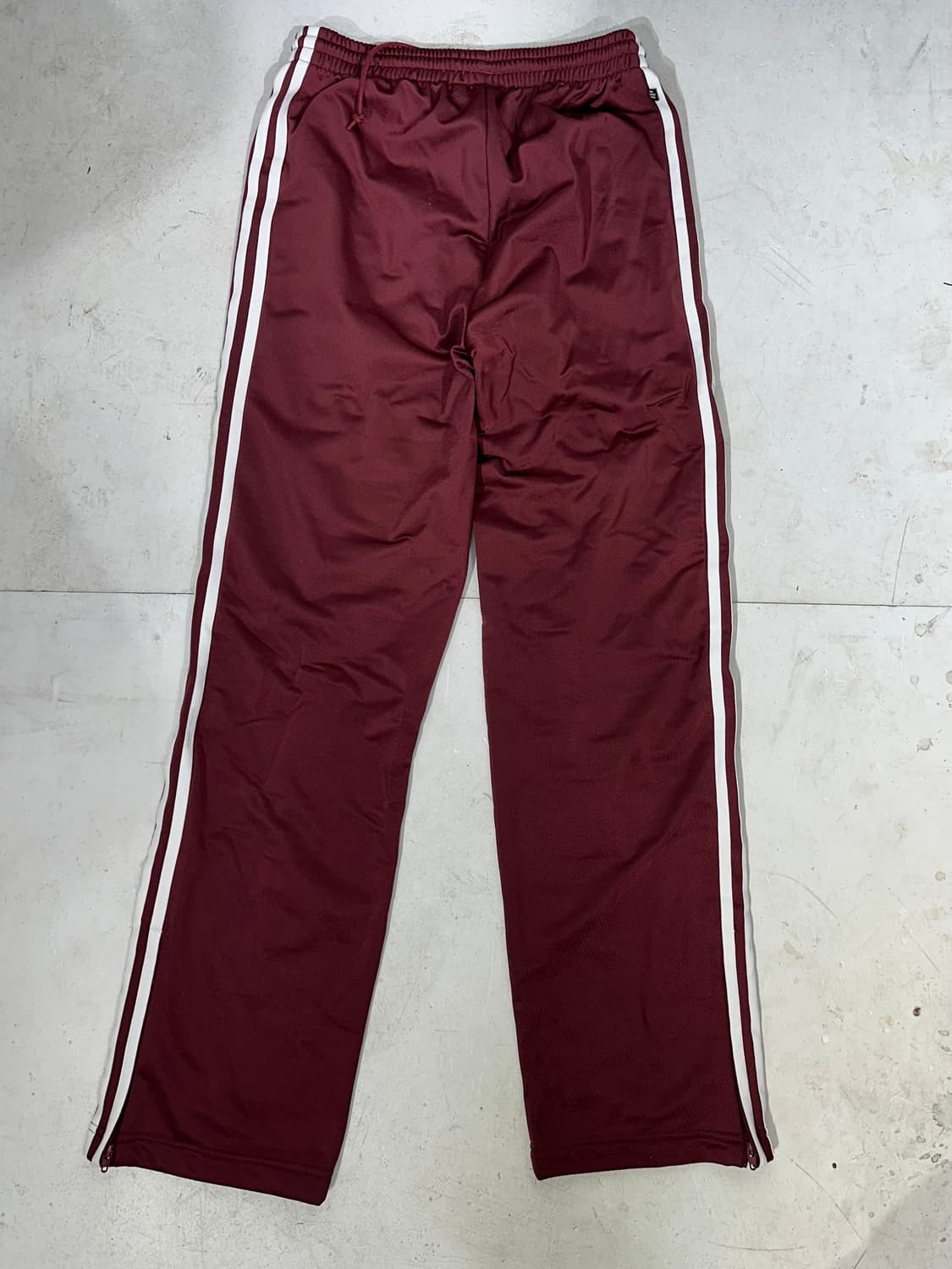아디다스 버건디 화이트 삼선 파이어버드 추리닝 와이드 트레이닝 팬츠 M 상품이미지5
