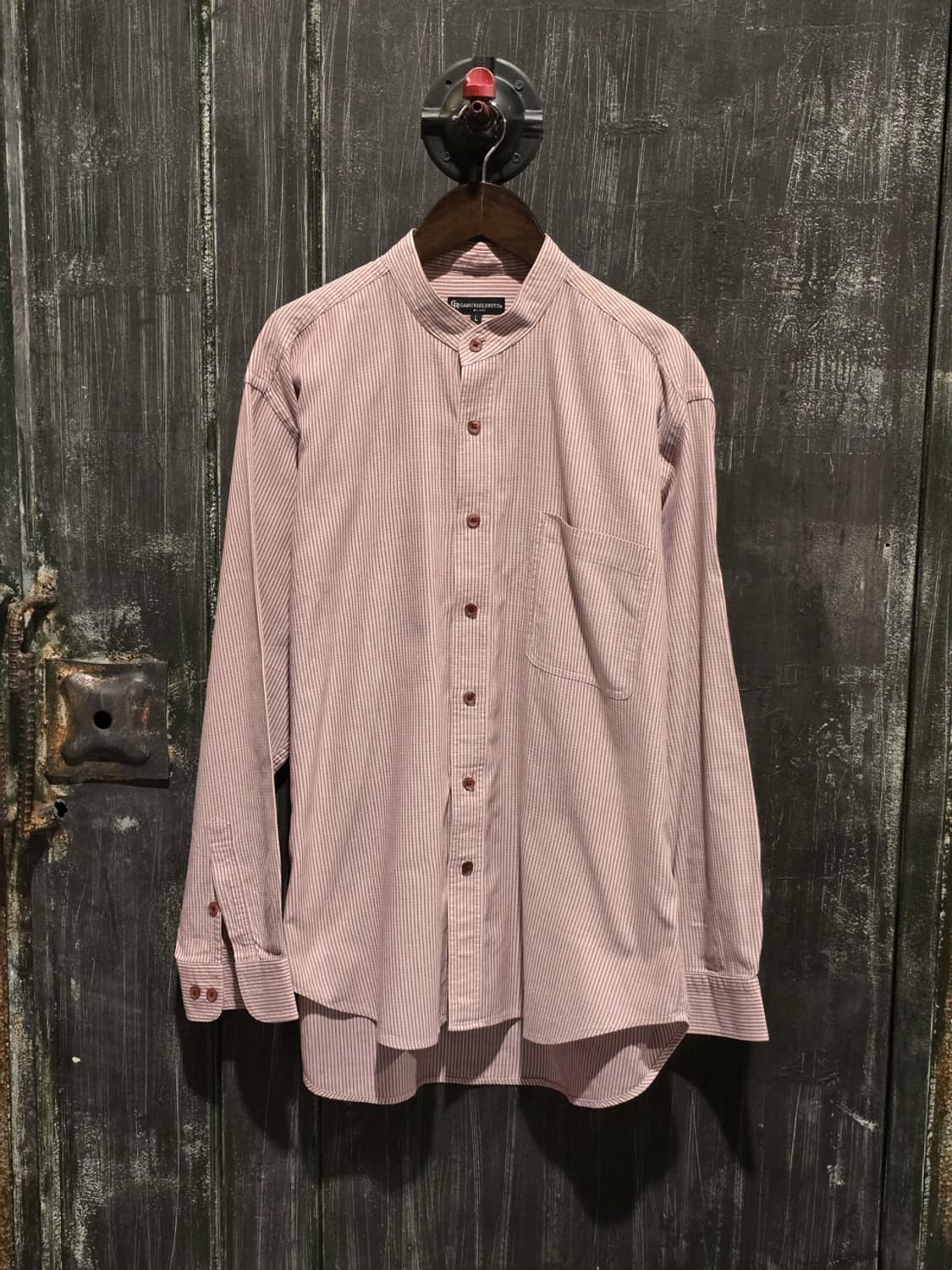 Gabriel Ritz Band Collar Striped Shirt 상품이미지1