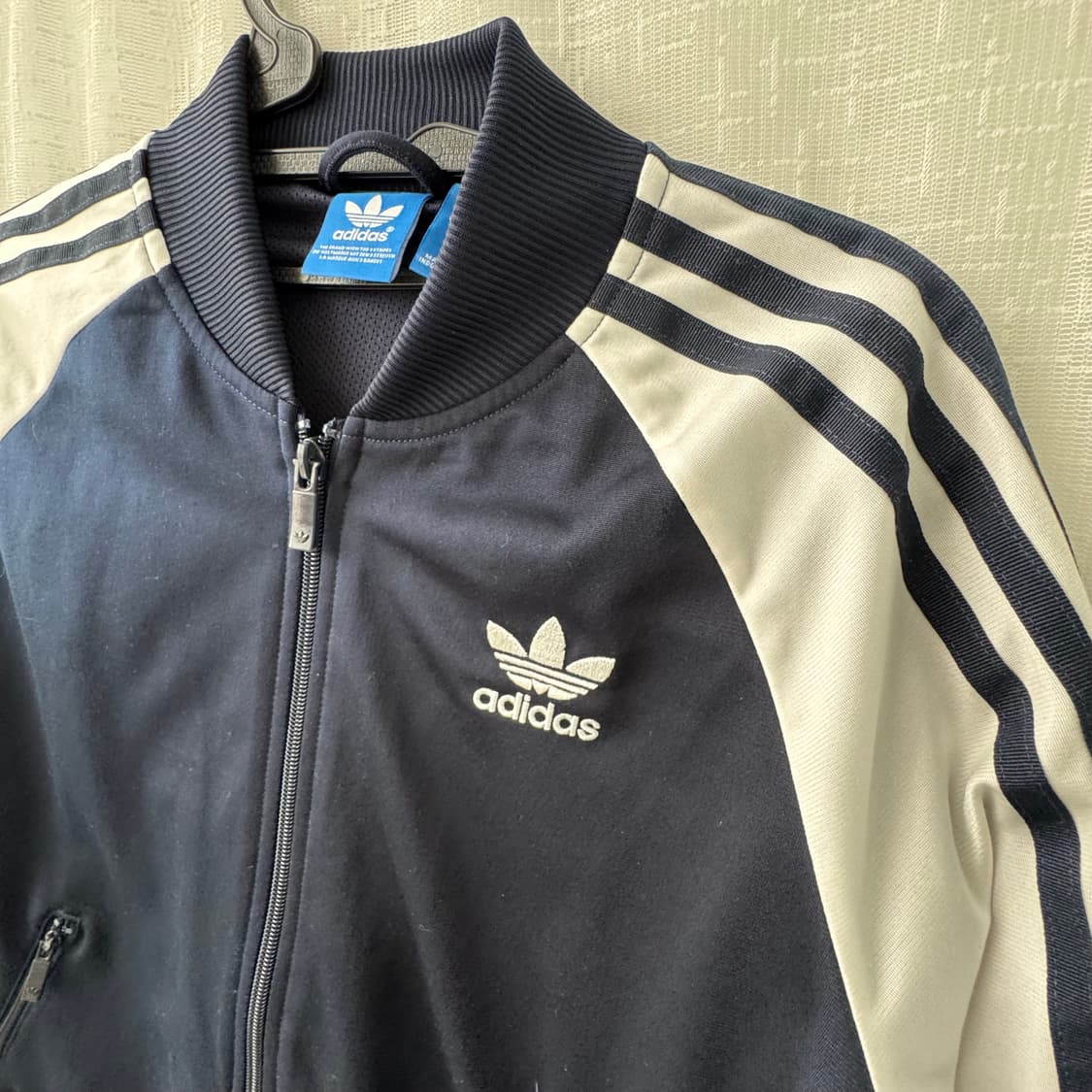 아디다스 네이비 아이보리 삼선 져지 여성 90사이즈 상품이미지3
