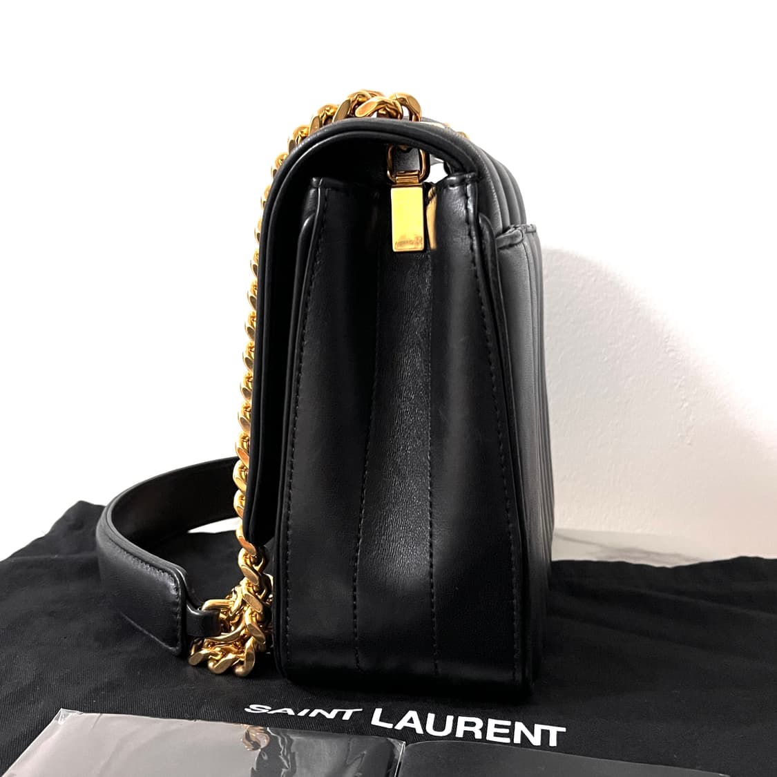 [A급/정품] 생로랑 비키 체인 크로스백 가방 블랙 상품이미지5