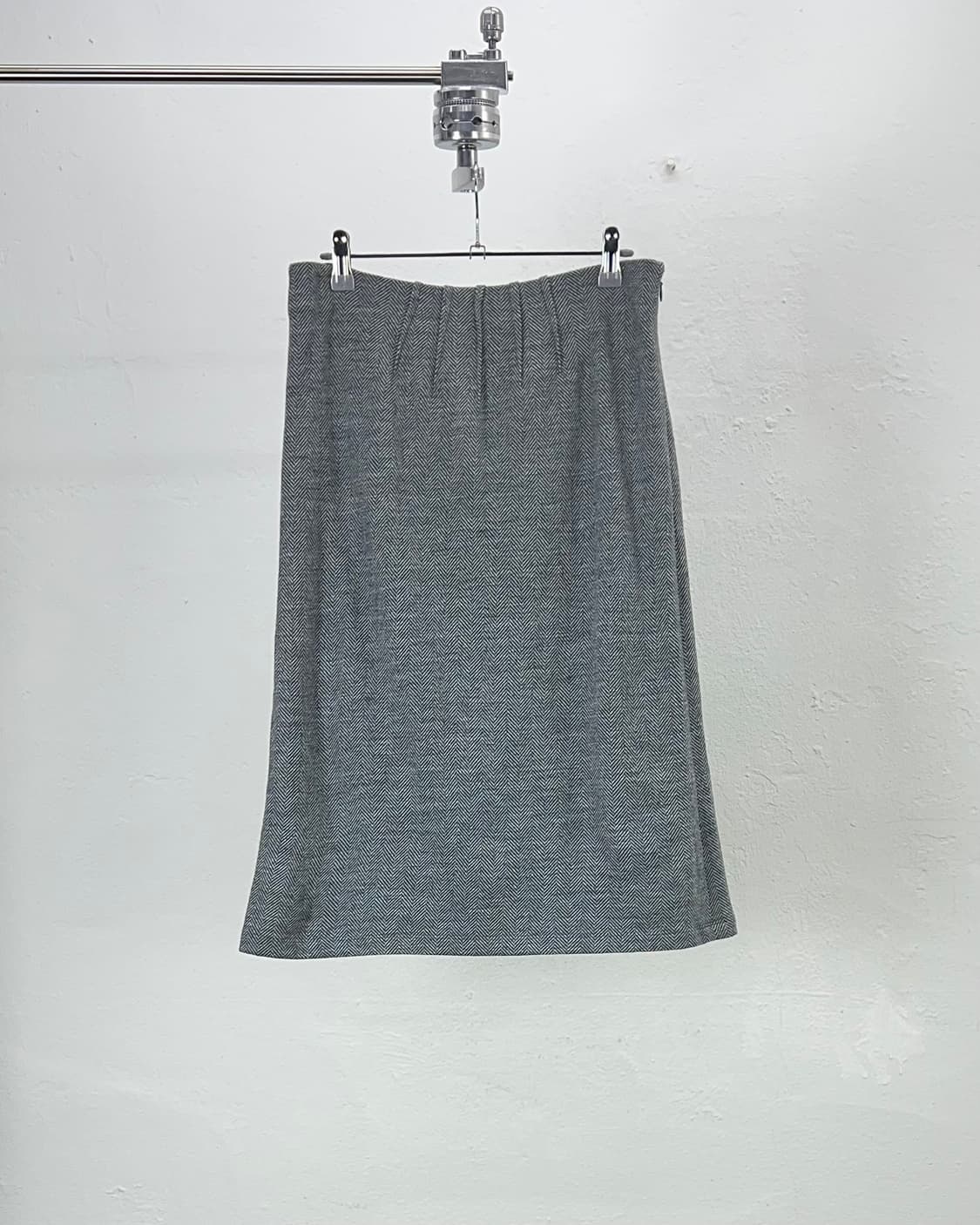 살바토레 페라가모 그레이 펜슬 울 니트 미디 스커트 상품이미지1