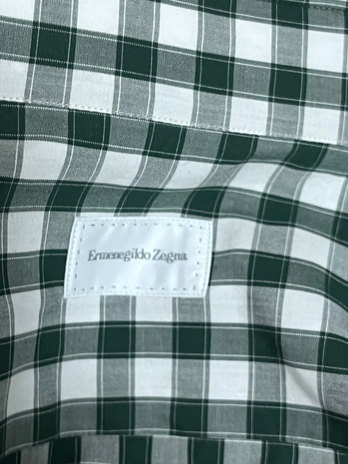 제냐 셔츠 그린체크 상품이미지5