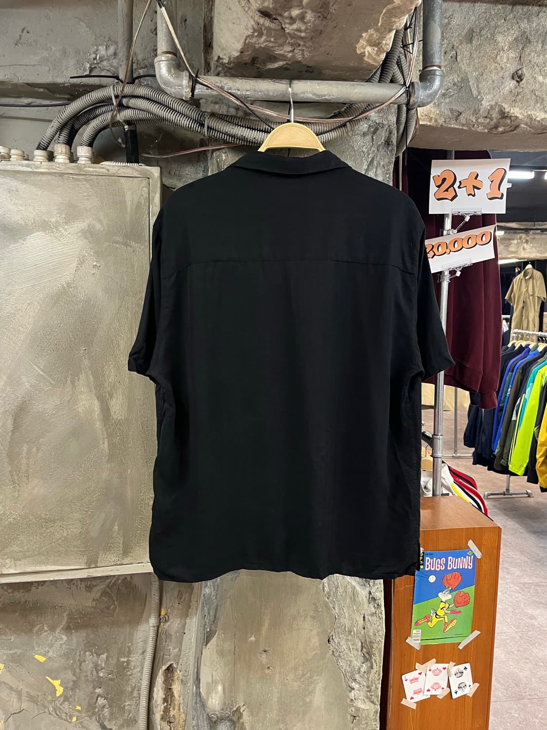 빈티지 야자수 반팔 셔츠 블랙 L #csz3499 상품이미지2