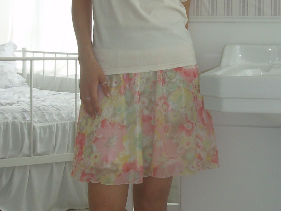 Flower Chiffon mini skirt 상품이미지2