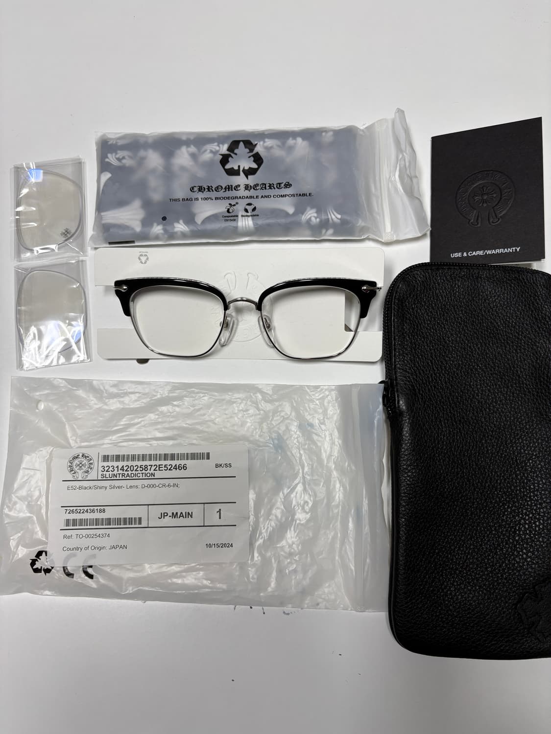 크롬하츠 안경 슬런트레딕션1 52 블랙/실버 상품이미지1