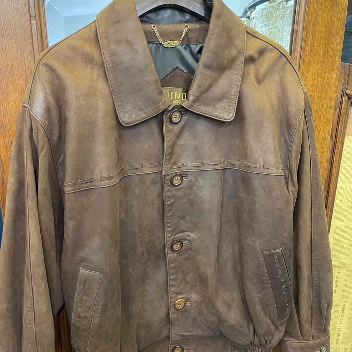 90's vintage leather jacket 상품이미지2