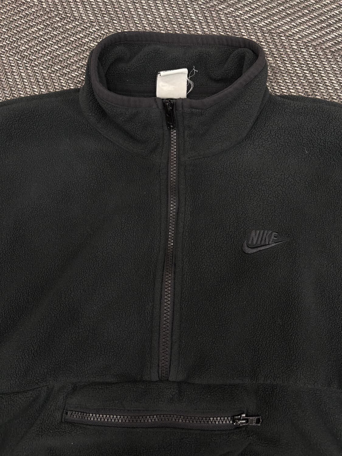 나이키 스우시 반집업 후리스 블랙L 상품이미지2