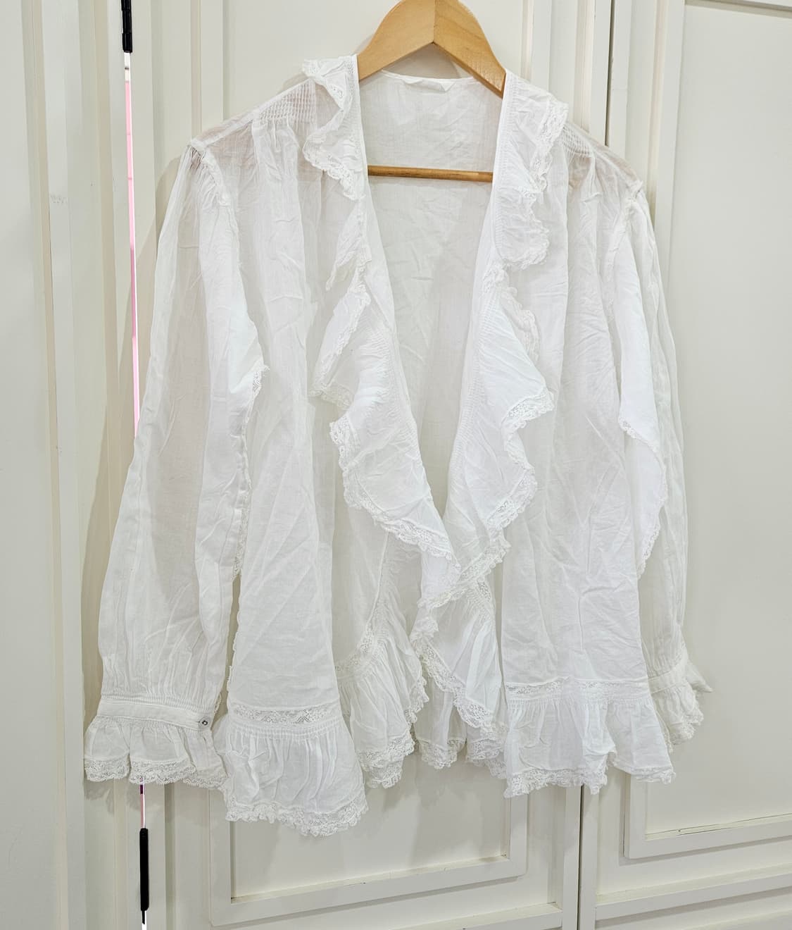 핑크하우스 스타일 레이스 가디건블라우스 상품이미지2